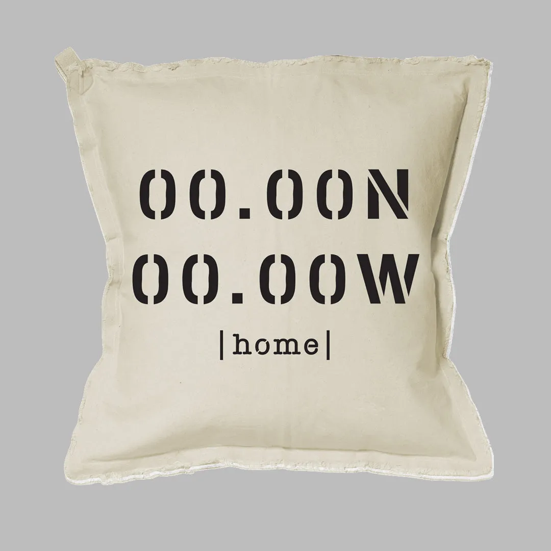 Your Home Coordinates Square Pillow