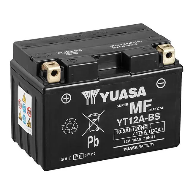 YT12A-BS Non-DG Factory Sealed Battery Yuasa ^ (YT12ABS)
