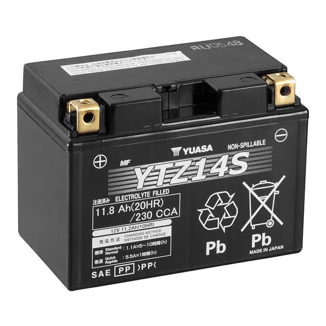 YTZ14S Non-DG Factory Sealed Battery Made in Japan Yuasa ^ (YTZ14SJ)
