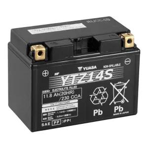 YTZ14S Non-DG Factory Sealed Battery Made in Japan Yuasa ^ (YTZ14SJ)
