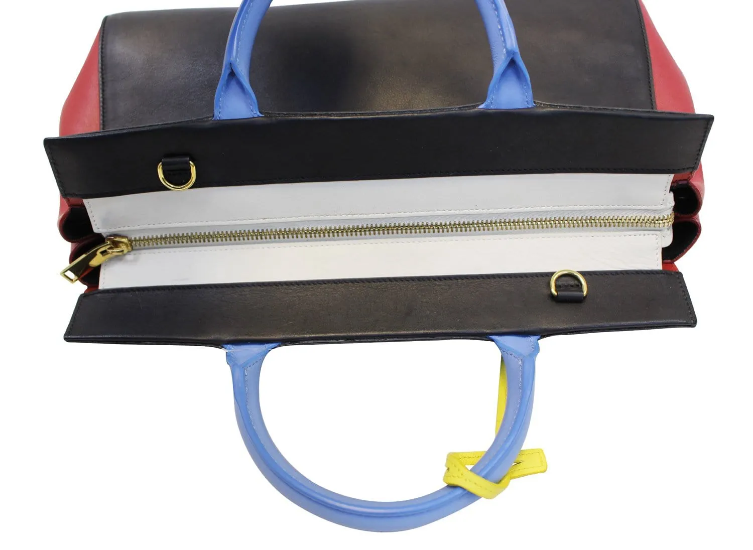 YVES SAINT LAURENT Calfskin Small Cabas Rive Gauche Satchel Bag