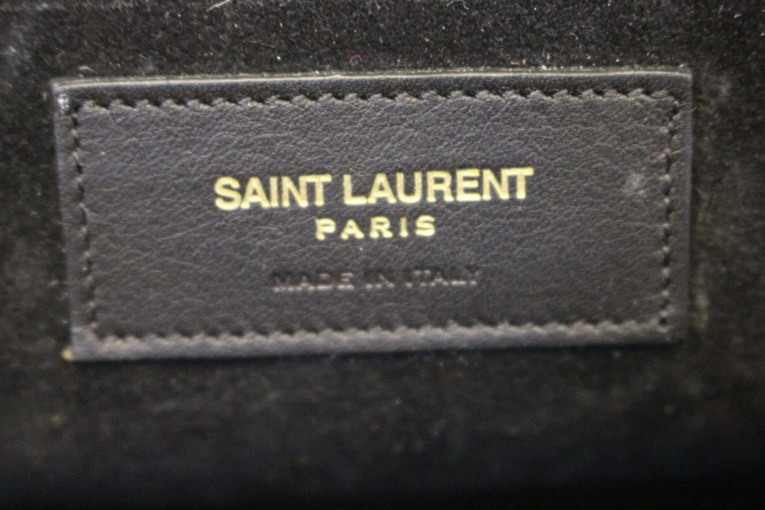 YVES SAINT LAURENT Calfskin Small Cabas Rive Gauche Satchel Bag
