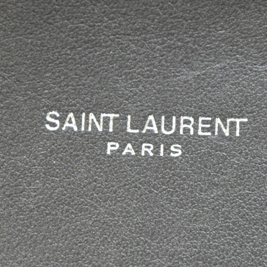 YVES SAINT LAURENT Sac de Jour Crocodile-Embossed Satchel Bag Grey