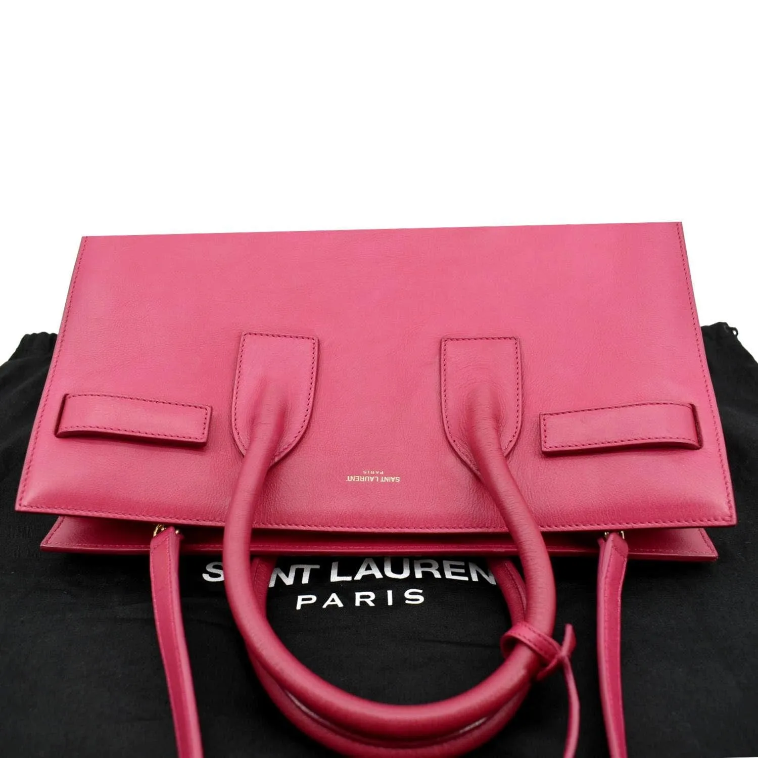 YVES SAINT LAURENT Sac de Jour Leather Satchel Shoulder Bag Pink